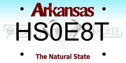 HS0E8T Arkansas License Plate