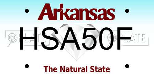 HSA50F Arkansas License Plate