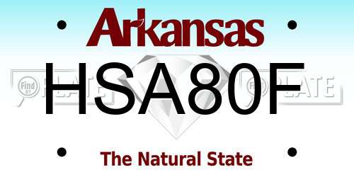 HSA80F Arkansas License Plate
