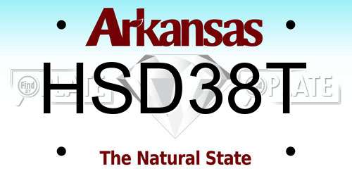 HSD38T Arkansas License Plate