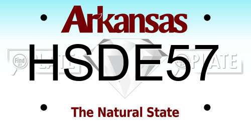HSDE57 Arkansas License Plate