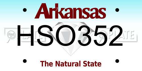 HSO352 Arkansas License Plate