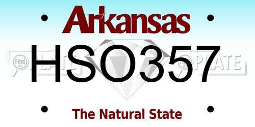 HSO357 Arkansas License Plate