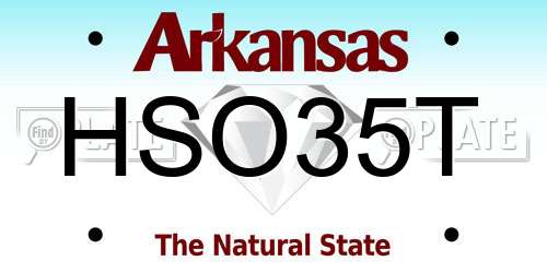 HSO35T Arkansas License Plate