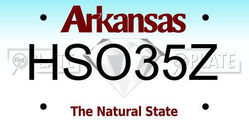 HSO35Z Arkansas License Plate