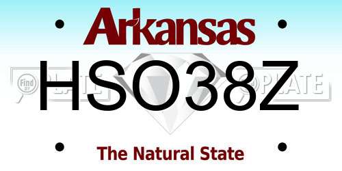 HSO38Z Arkansas License Plate