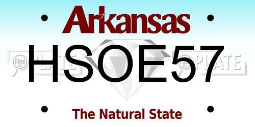 HSOE57 Arkansas License Plate