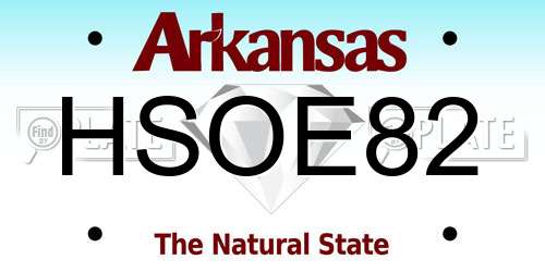 HSOE82 Arkansas License Plate