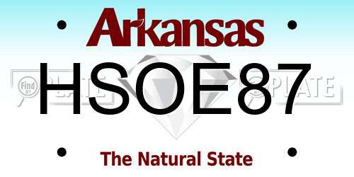 HSOE87 Arkansas License Plate