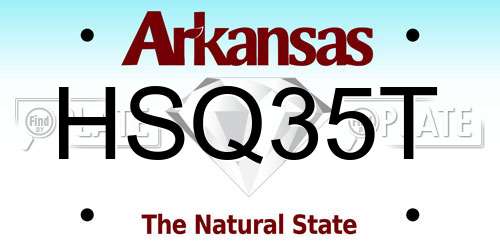 HSQ35T Arkansas License Plate