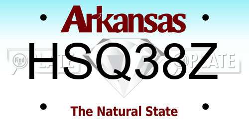 HSQ38Z Arkansas License Plate