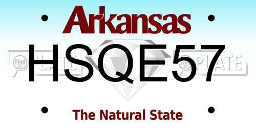 HSQE57 Arkansas License Plate