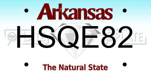 HSQE82 Arkansas License Plate