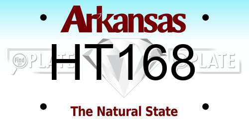 HT168 Arkansas License Plate