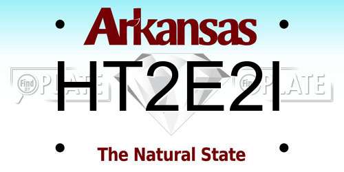 HT2E2I Arkansas License Plate