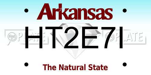 HT2E7I Arkansas License Plate