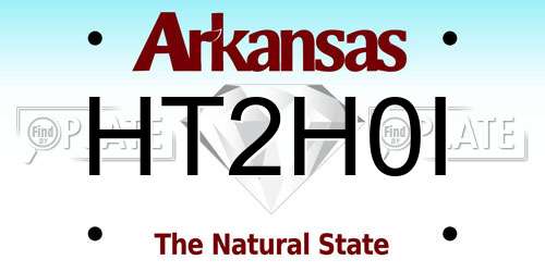 HT2H0I Arkansas License Plate