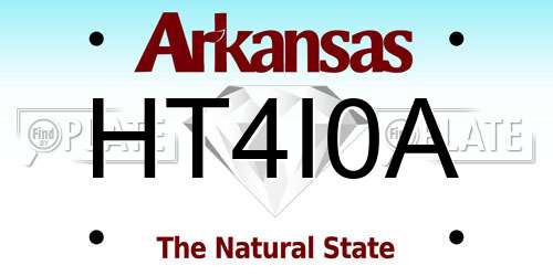 HT4I0A Arkansas License Plate