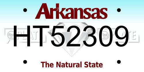 HT52309 Arkansas License Plate