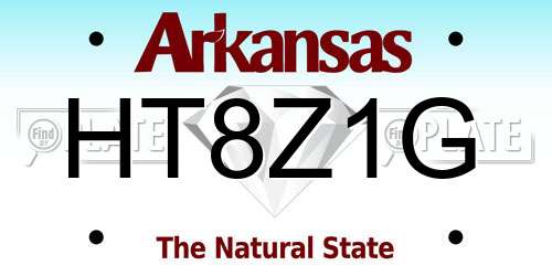 HT8Z1G Arkansas License Plate