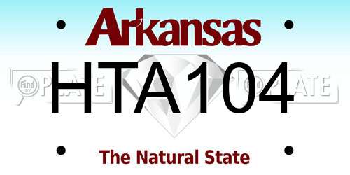 HTA104 Arkansas License Plate