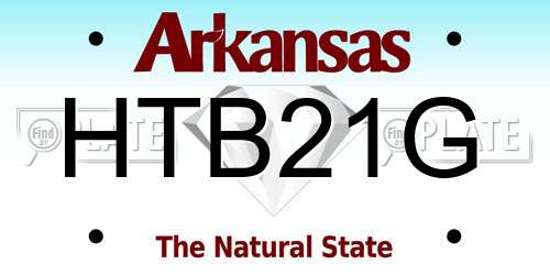 HTB21G Arkansas License Plate