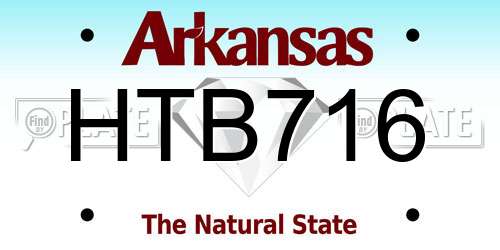 HTB716 Arkansas License Plate