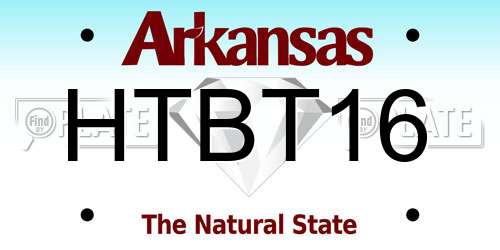HTBT16 Arkansas License Plate
