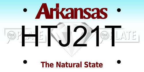 HTJ21T Arkansas License Plate