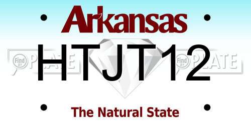 HTJT12 Arkansas License Plate