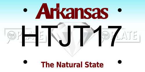 HTJT17 Arkansas License Plate