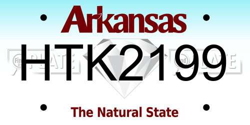 HTK2199 Arkansas License Plate