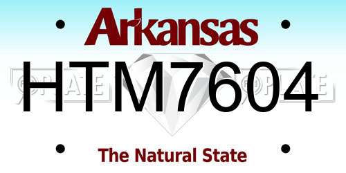 HTM7604 Arkansas License Plate