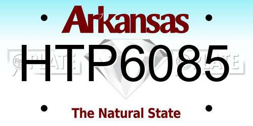 HTP6085 Arkansas License Plate