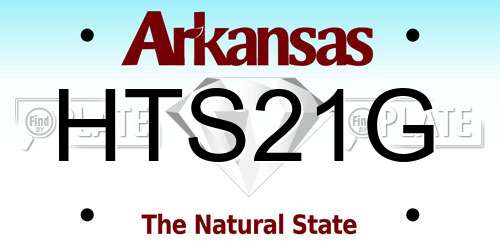 HTS21G Arkansas License Plate