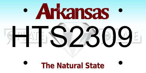 HTS2309 Arkansas License Plate