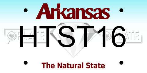 HTST16 Arkansas License Plate