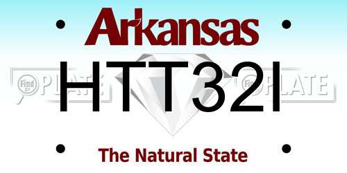 HTT32I Arkansas License Plate