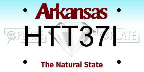 HTT37I Arkansas License Plate