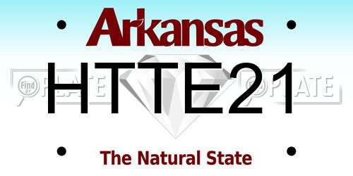 HTTE21 Arkansas License Plate