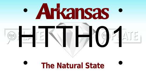 HTTH01 Arkansas License Plate