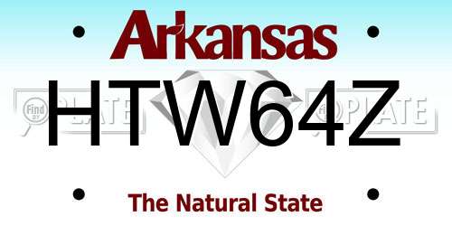HTW64Z Arkansas License Plate