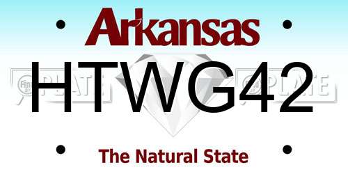 HTWG42 Arkansas License Plate