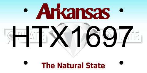 HTX1697 Arkansas License Plate