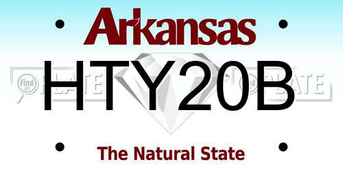 HTY20B Arkansas License Plate