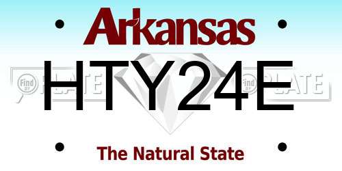 HTY24E Arkansas License Plate