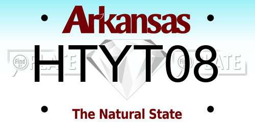 HTYT08 Arkansas License Plate