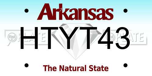 HTYT43 Arkansas License Plate