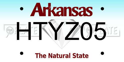 HTYZ05 Arkansas License Plate