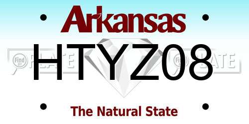 HTYZ08 Arkansas License Plate